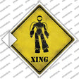 Female Robot Xing Novelty Diamond Sticker Decal
