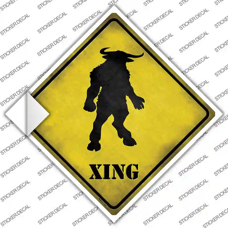 Minotaur Xing Novelty Diamond Sticker Decal