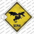 Dragon In Flight Xing Novelty Diamond Sticker Decal