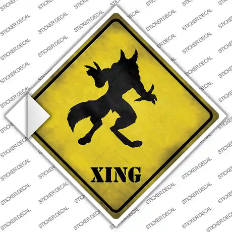 Werewolf Xing Novelty Diamond Sticker Decal
