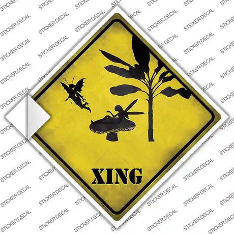 Fairies Xing Novelty Diamond Sticker Decal