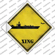 Aircraft Carrier Xing Novelty Diamond Sticker Decal