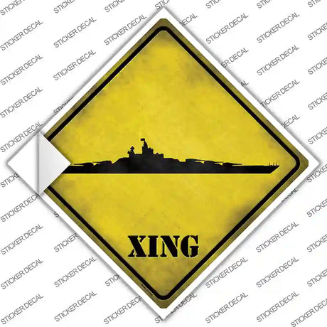 Battleship Xing Novelty Diamond Sticker Decal