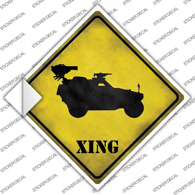 Truck Mounted Weapon Xing Novelty Diamond Sticker Decal