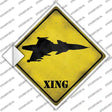 Jet Fighter Xing Novelty Diamond Sticker Decal