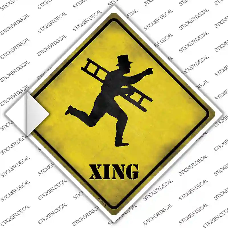 Victorian Chimney Sweeper Xing Novelty Diamond Sticker Decal