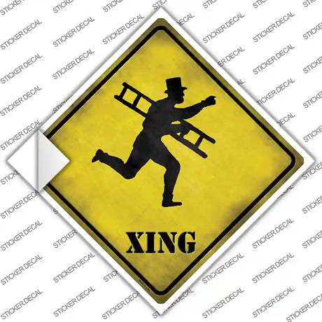 Victorian Chimney Sweeper Xing Novelty Diamond Sticker Decal