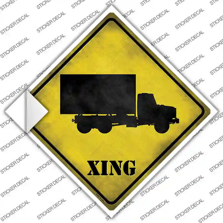 Supply Truck Xing Novelty Diamond Sticker Decal