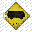 Bus Xing Novelty Diamond Sticker Decal