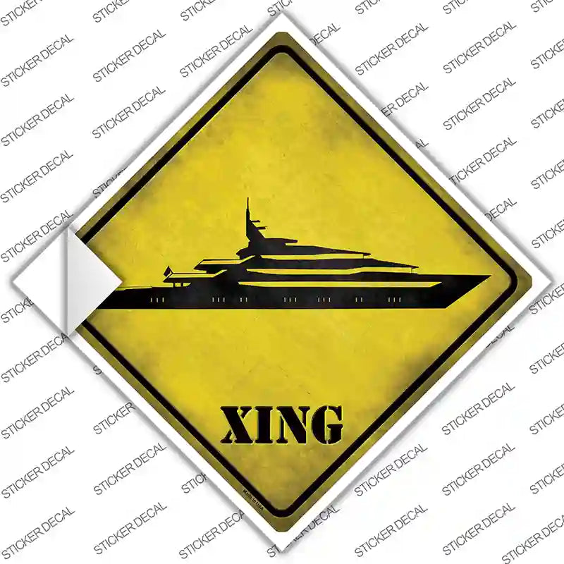 Yacht Xing Novelty Diamond Sticker Decal