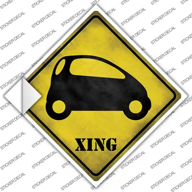Smart Car Xing Novelty Diamond Sticker Decal
