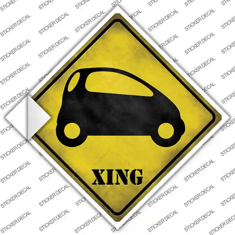 Smart Car Xing Novelty Diamond Sticker Decal