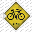 Bicycle Xing Novelty Diamond Sticker Decal