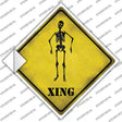 Skeleton Xing Novelty Diamond Sticker Decal