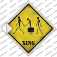 Three Walking Skeleton Xing Novelty Diamond Sticker Decal