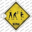 Women Working Out Xing Novelty Diamond Sticker Decal