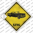 Classic 57 Chevy Xing Novelty Diamond Sticker Decal