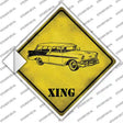 Classic 59 Cadillac Xing Novelty Diamond Sticker Decal