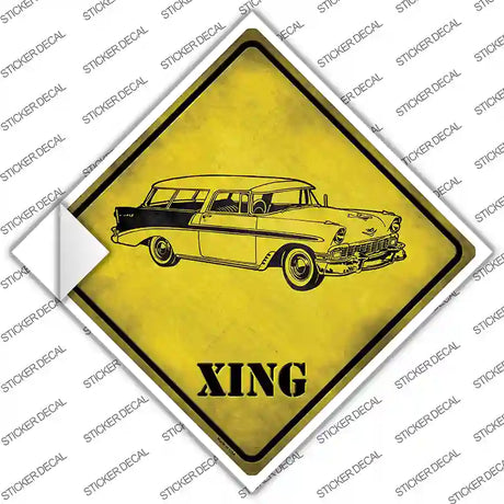 Classic 59 Cadillac Xing Novelty Diamond Sticker Decal