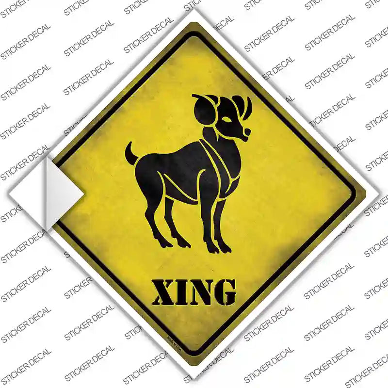 Aries Zodiac Animal Xing Novelty Diamond Sticker Decal