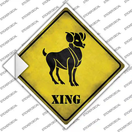 Aries Zodiac Animal Xing Novelty Diamond Sticker Decal