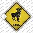 Aries Zodiac Animal Xing Novelty Diamond Sticker Decal