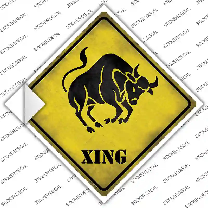 Taurus Zodiac Animal Xing Novelty Diamond Sticker Decal