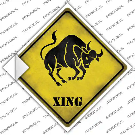 Taurus Zodiac Animal Xing Novelty Diamond Sticker Decal