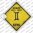 Gemini Zodiac Symbol Xing Novelty Diamond Sticker Decal