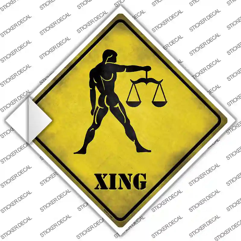 Libra Zodiac Animal Xing Novelty Diamond Sticker Decal