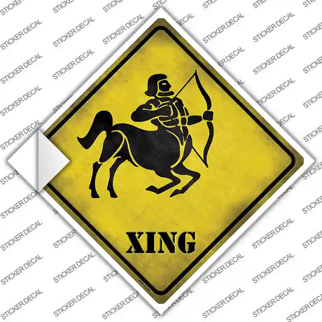 Sagittarius Zodiac Animal Xing Novelty Diamond Sticker Decal