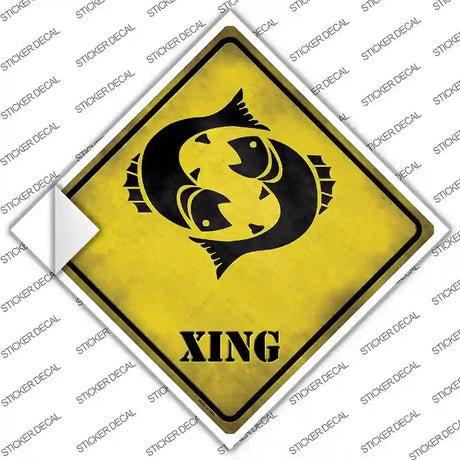 Pisces Zodiac Animal Xing Novelty Diamond Sticker Decal