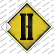 Letter H Xing Novelty Diamond Sticker Decal