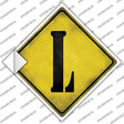 Letter L Xing Novelty Diamond Sticker Decal