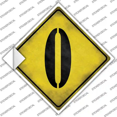 Letter O Xing Novelty Diamond Sticker Decal