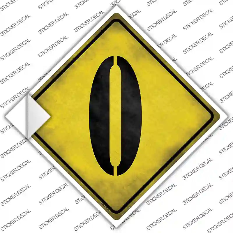 Letter O Xing Novelty Diamond Sticker Decal