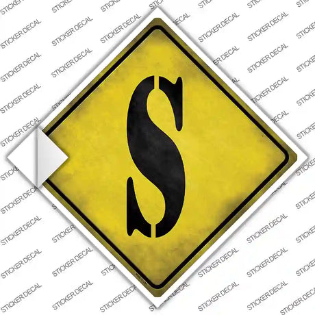 Letter S Xing Novelty Diamond Sticker Decal