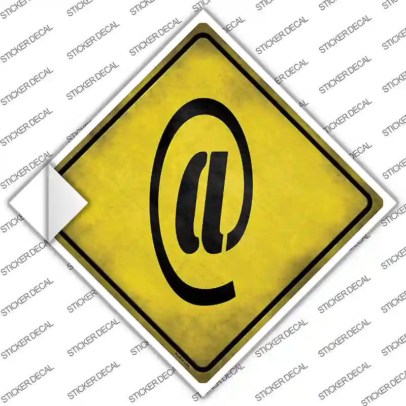 At Symbol Xing Novelty Diamond Sticker Decal