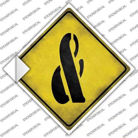 Ampersand Symbol Xing Novelty Diamond Sticker Decal