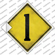 Number 1 Xing Novelty Diamond Sticker Decal