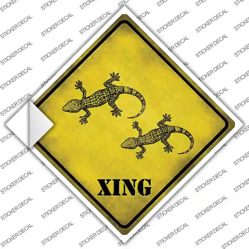Gecko Xing Novelty Diamond Sticker Decal