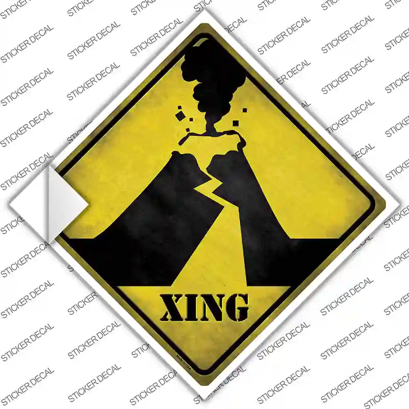 Volcano Xing Novelty Diamond Sticker Decal