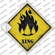 Forest Fire Xing Novelty Diamond Sticker Decal