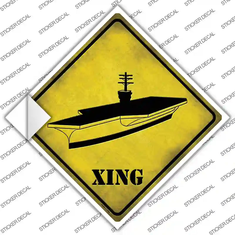 Aircraft Carrier Novelty Diamond Sticker Decal