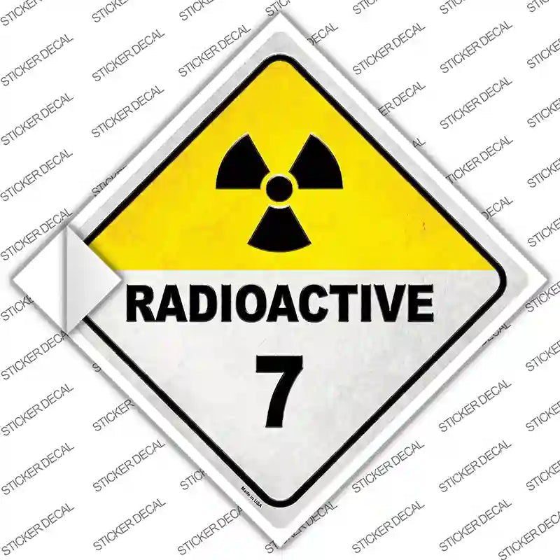 Radioactive 7 Novelty Diamond Sticker Decal