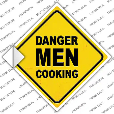 Danger Men Cooking Novelty Diamond Sticker Decal
