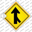 Lane Merging From Right Novelty Diamond Sticker Decal