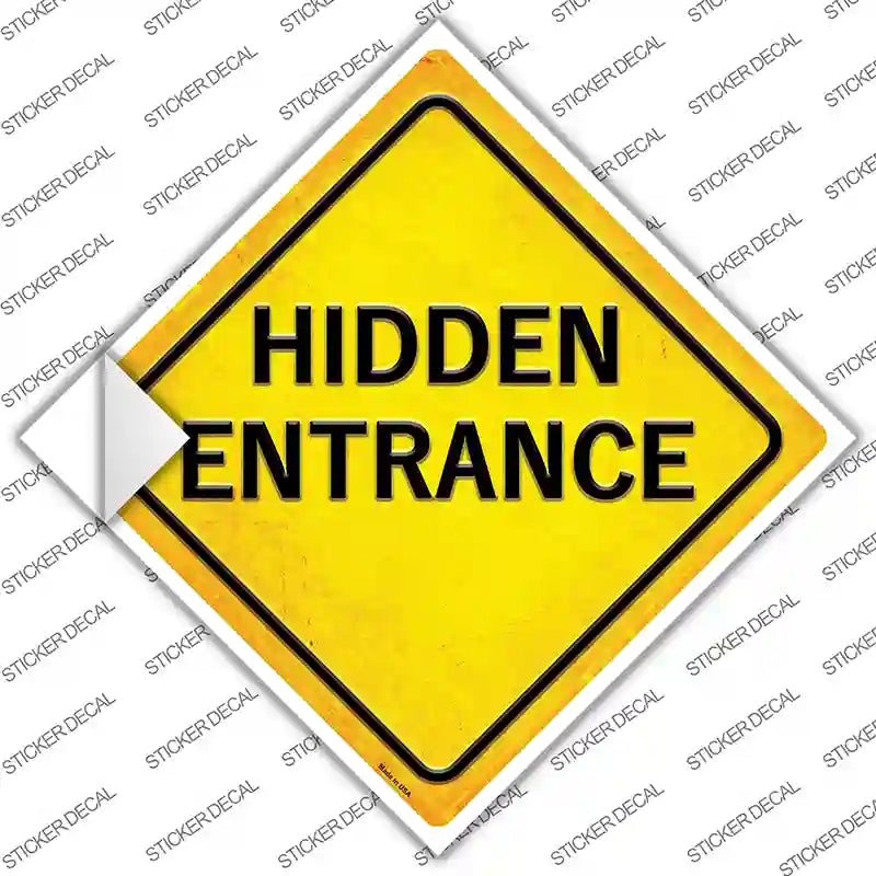 Hidden Entrance Novelty Diamond Sticker Decal
