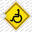 Handicap Yellow Novelty Diamond Sticker Decal