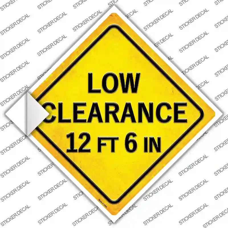 Low Clearance 12ft 6in Novelty Diamond Sticker Decal
